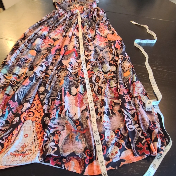 Blackmilk Limited Tibetan Deities Tie the Knott Midi Dress, XS - Picture 6 of 9